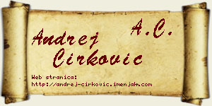 Andrej Ćirković vizit kartica